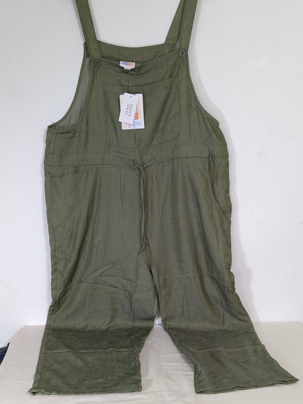 LuLaRoe Juliet Olive Green Chambray Collection Jumpsuit Small